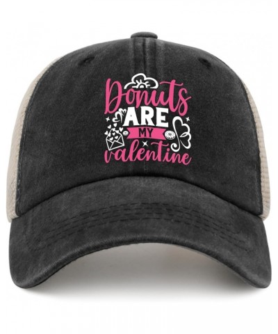 Cowgirl hat Pink Donuts are My Valentine dad hat Gardening hat Gifts for Men Baseball Hats Allblack $11.79 Cowboy Hats