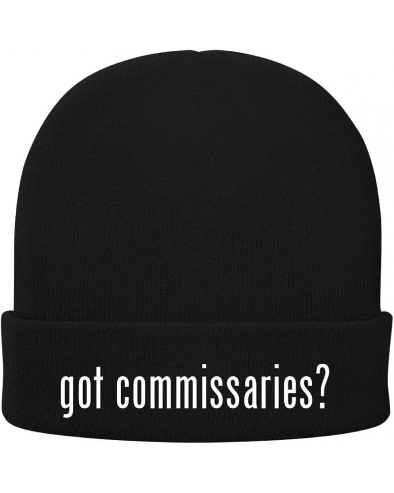 got Commissaries? - Soft Adult Beanie Cap Black $16.21 Skullies & Beanies