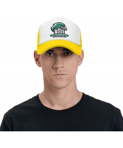 Northeastern State University Logo Trucker Hats for Both Men and Women - Mesh Baseball Snapback Hats Yellow $13.19 Baseball Caps