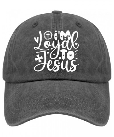 I'm Loyal to Jesus Caps Running Hats for Women Pigment Black Womens Hat Gifts for Mom Running Cap Pigment Black $9.50 Sun Hats