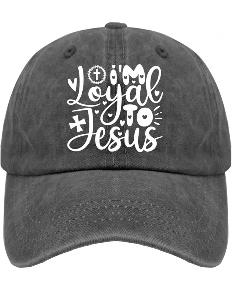 I'm Loyal to Jesus Caps Running Hats for Women Pigment Black Womens Hat Gifts for Mom Running Cap Pigment Black $9.50 Sun Hats