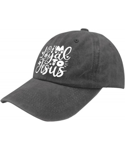 I'm Loyal to Jesus Caps Running Hats for Women Pigment Black Womens Hat Gifts for Mom Running Cap Pigment Black $9.50 Sun Hats