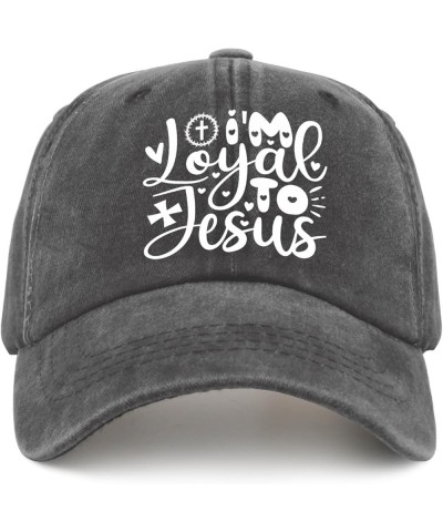 I'm Loyal to Jesus Caps Running Hats for Women Pigment Black Womens Hat Gifts for Mom Running Cap Pigment Black $9.50 Sun Hats