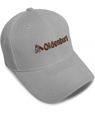 Baseball Cap Oldenburg Horses Pony Acrylic Equestrian Dad Hats for Men and Women Gray Design Only $13.23 Baseball Caps