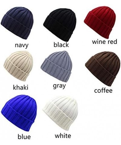 Winter Hats Winter Warm Beanie Hat Winter Hats for Men Women Caps Sport Female Knitted Hat Cap 20cmx22cm (Color : White) Coff...