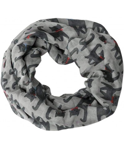 Blanket Scarf under 10 Bow Cat Printed Pattern Silk Scarf Wrap Shawl Scarf Thin Neck Scarf Grey $8.78 Scarves