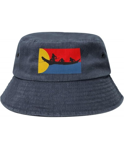 Bandera Clatsop Bucket Hat for Men Women Outdoor Washed Cotton Sun Hats Travel Beach Hat Navy Blue $10.52 Bucket Hats