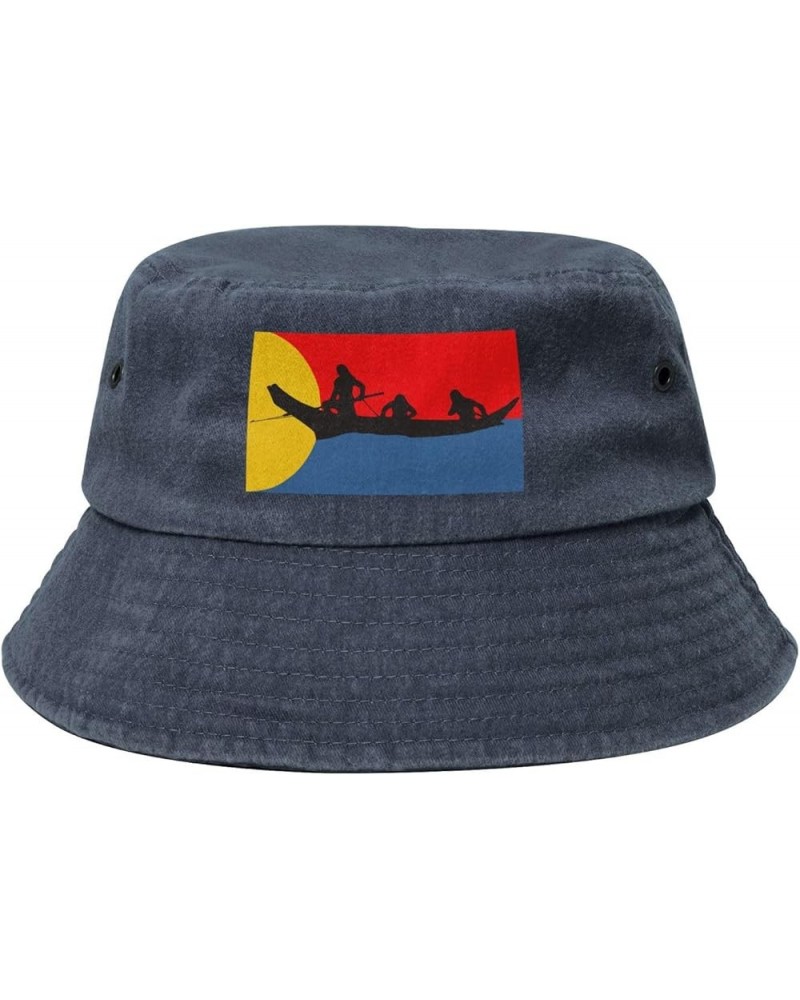 Bandera Clatsop Bucket Hat for Men Women Outdoor Washed Cotton Sun Hats Travel Beach Hat Navy Blue $10.52 Bucket Hats