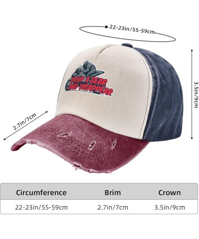 Drop A Gear and Disappear Outdoor Adult Washed Baseball Cap, Cowboy Hat, Travel Hat Navy and Red $16.31 Cowboy Hats