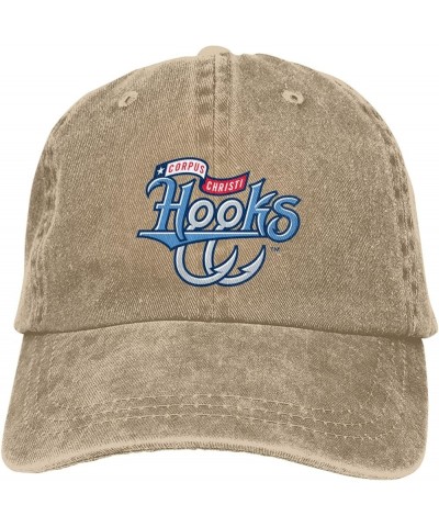 Corpus Christi Hooks Logo Cowboy Hats，Unisex Adjustable for Hat Baseball Cap Casquette Natural $8.69 Cowboy Hats