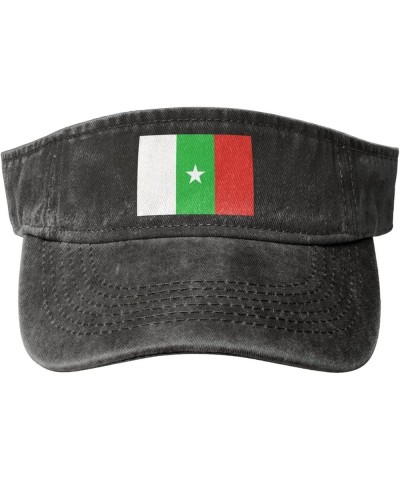 Flag of Casamance Sun Visor Hats for Women Men Sun Hat Cotton Golf Hat Vintage Baseball Cap Black $12.56 Sun Hats