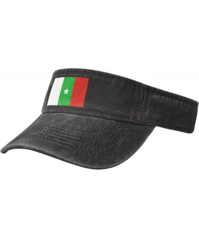 Flag of Casamance Sun Visor Hats for Women Men Sun Hat Cotton Golf Hat Vintage Baseball Cap Black $12.56 Sun Hats