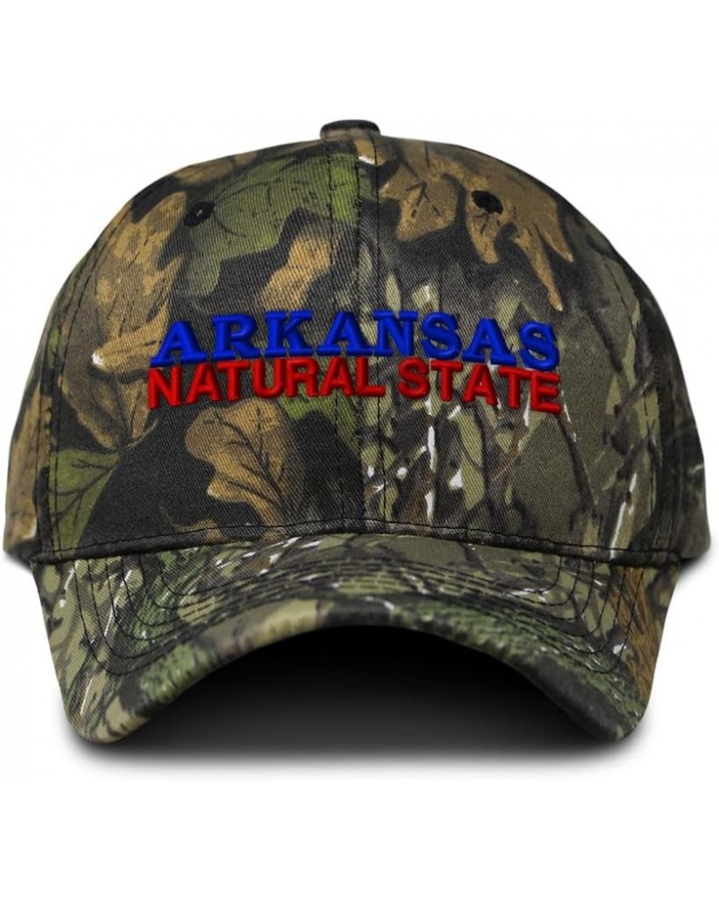 Camo Baseball Cap Arkansas Natural State Style B Cotton Hunting Dad Hats for Men & Women Forest Tree Green $16.19 Baseball Caps