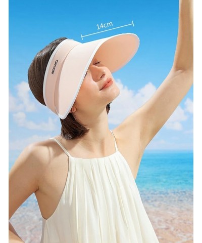 Sun Visors for Women Clip on UPF 50+ UV Protection Summer Beach Cap Covered Brim Head Sun Visor Sports Golf Tennis Pink $11.3...