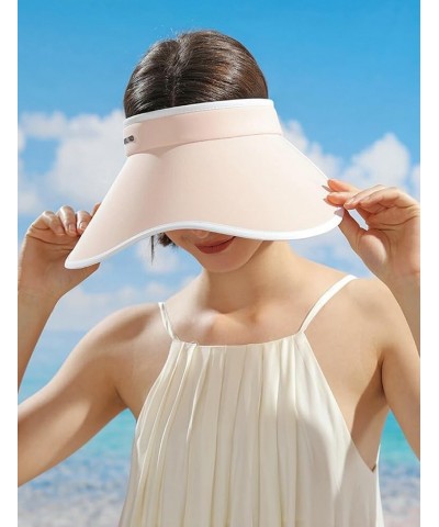 Sun Visors for Women Clip on UPF 50+ UV Protection Summer Beach Cap Covered Brim Head Sun Visor Sports Golf Tennis Pink $11.3...