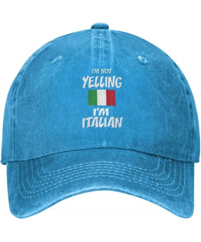 I'm Not Yelling I'm Italian Denim Trucker Hat Baseball Cap for Men Or Women Cowboy Black Blue $18.22 Cowboy Hats