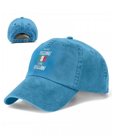 I'm Not Yelling I'm Italian Denim Trucker Hat Baseball Cap for Men Or Women Cowboy Black Blue $18.22 Cowboy Hats