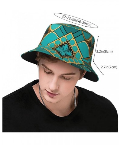 Cute Scorpion Printed Bucket Hat,Bucket Sun Hats for Men Women,Fashion Wide-Brimmed Hat for Vacation,Beach and Outdoor Turquo...