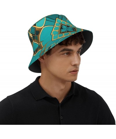 Cute Scorpion Printed Bucket Hat,Bucket Sun Hats for Men Women,Fashion Wide-Brimmed Hat for Vacation,Beach and Outdoor Turquo...