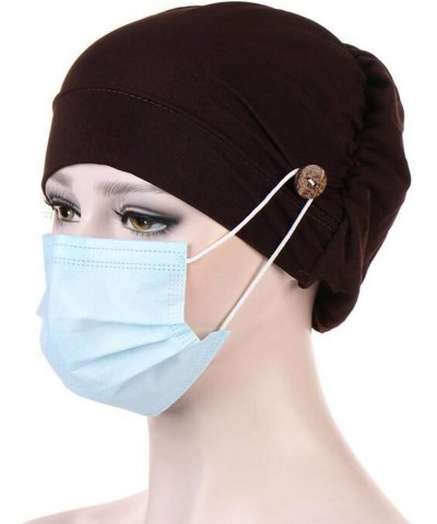 Turban Cap Ruffle Chemo Caps Cancer Hats for Women Gifts Christmas Thanksgiving Coffee $6.28 Skullies & Beanies