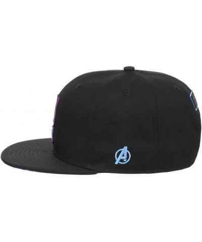 60th Anniversary Avengers Adjustable Snapback Flat Bill Baseball Cap Black/Panther $22.39 Baseball Caps