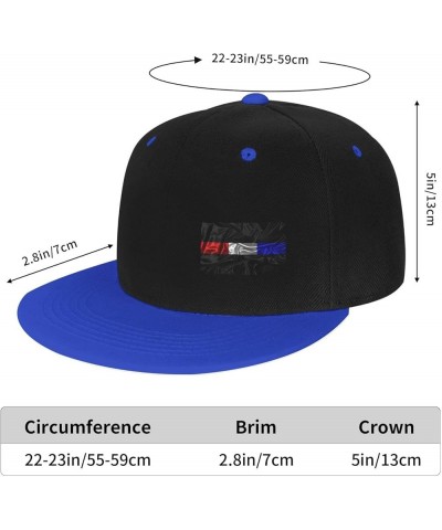 Silk Style Thin Line Red White Blue Flag Snapback Hats for Men Women Hat Baseball Cap Flat Bill Visor White Hat Blue $13.67 B...