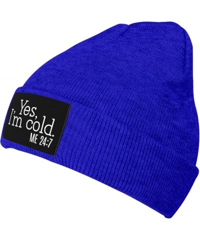 Yes I'm Cold Me Knit Hat Men Women Winter Warm Knit Beanie Black Blue $16.97 Skullies & Beanies