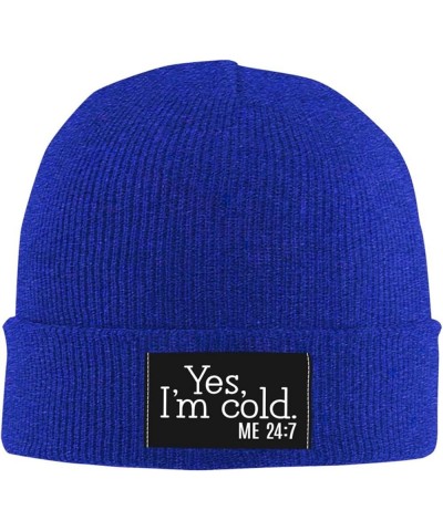 Yes I'm Cold Me Knit Hat Men Women Winter Warm Knit Beanie Black Blue $16.97 Skullies & Beanies