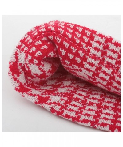 Neck Warmer Men Fleece Neck Gaiter Women Scarf Winter Double Layer Silk Head Scarf for Women Hair Wrap for Red $9.64 Scarves