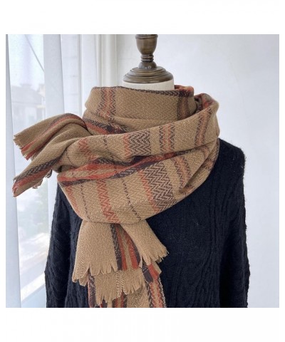 Women Fall Winter Scarf Classic Scarf Warm Soft Large Blanket Wrap Shawl Scarves Olive Scarf B $9.87 Scarves