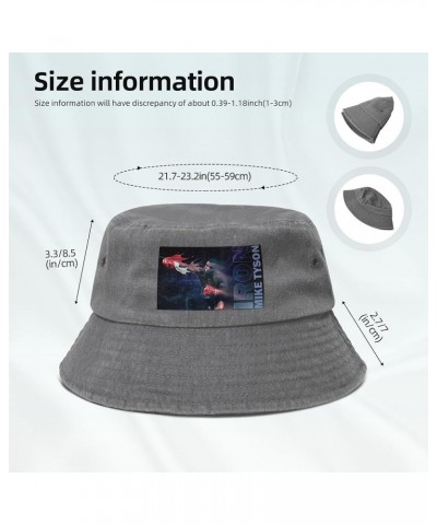 Unisex Fashion Printing Bucket Hat Washed Cotton Sun Fisherman Cap Outdoor Headwear for Women Men Gray $16.19 Bucket Hats