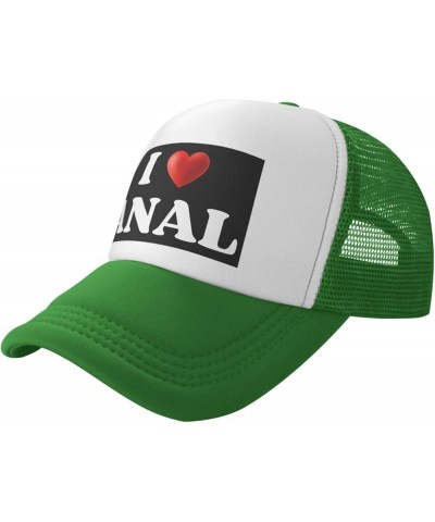 I-Love-Anal Mesh Hat Women Men Trucker Hat Baseball Cap Green $12.09 Baseball Caps