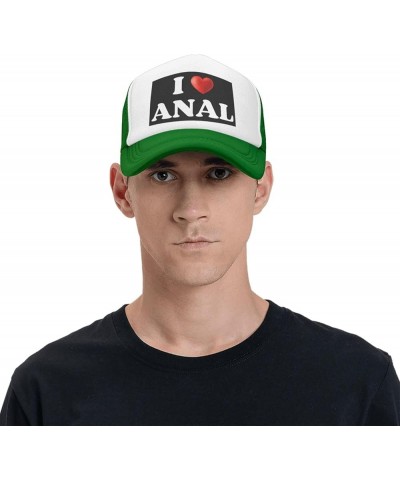 I-Love-Anal Mesh Hat Women Men Trucker Hat Baseball Cap Green $12.09 Baseball Caps