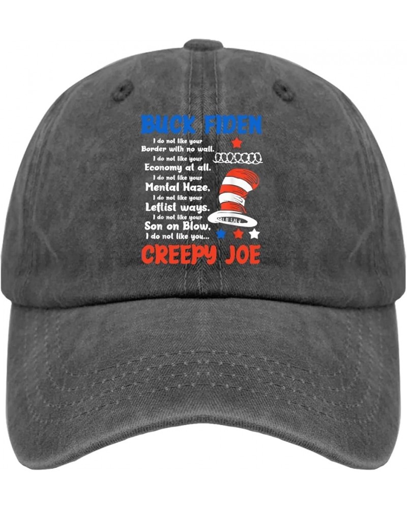 Buck Fiden I Do Not Like Your Border with No Wall US Flag Hat for Mens Baseball Cap Soft Washed Pigment Black $11.99 Baseball...