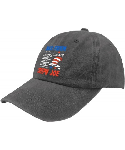 Buck Fiden I Do Not Like Your Border with No Wall US Flag Hat for Mens Baseball Cap Soft Washed Pigment Black $11.99 Baseball...