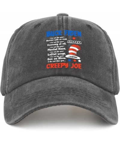 Buck Fiden I Do Not Like Your Border with No Wall US Flag Hat for Mens Baseball Cap Soft Washed Pigment Black $11.99 Baseball...