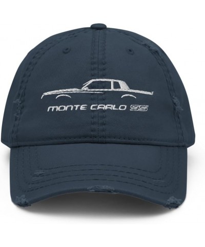 Chevy Monte Carlo SS Fourth Gen 1981-1988 Classic Car Owner Distressed Dad Hat Navy $18.96 Baseball Caps