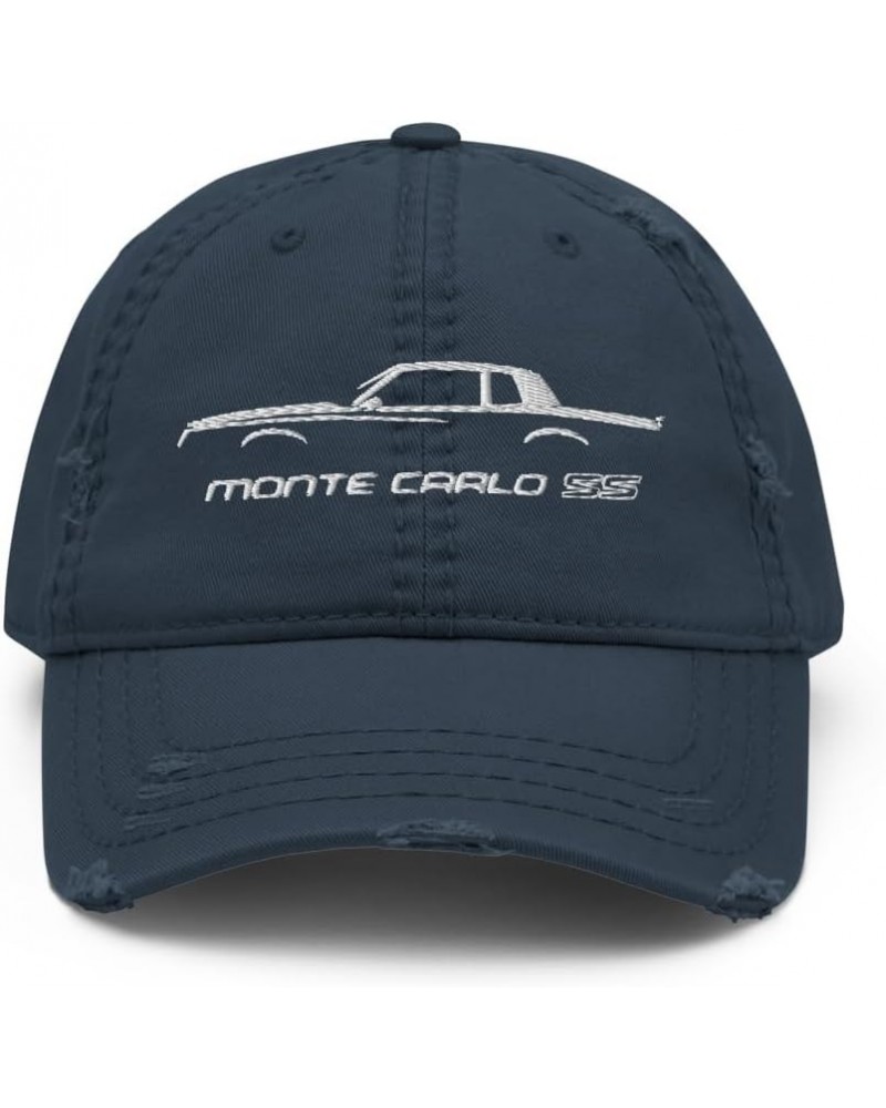 Chevy Monte Carlo SS Fourth Gen 1981-1988 Classic Car Owner Distressed Dad Hat Navy $18.96 Baseball Caps