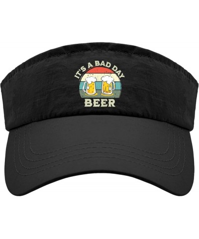 Visors for Women Its a Bad Day to Be A Beer Hat, Sun Visors for Women Sun Visors Uv Protection Sports Cap Allblack $13.82 Visors