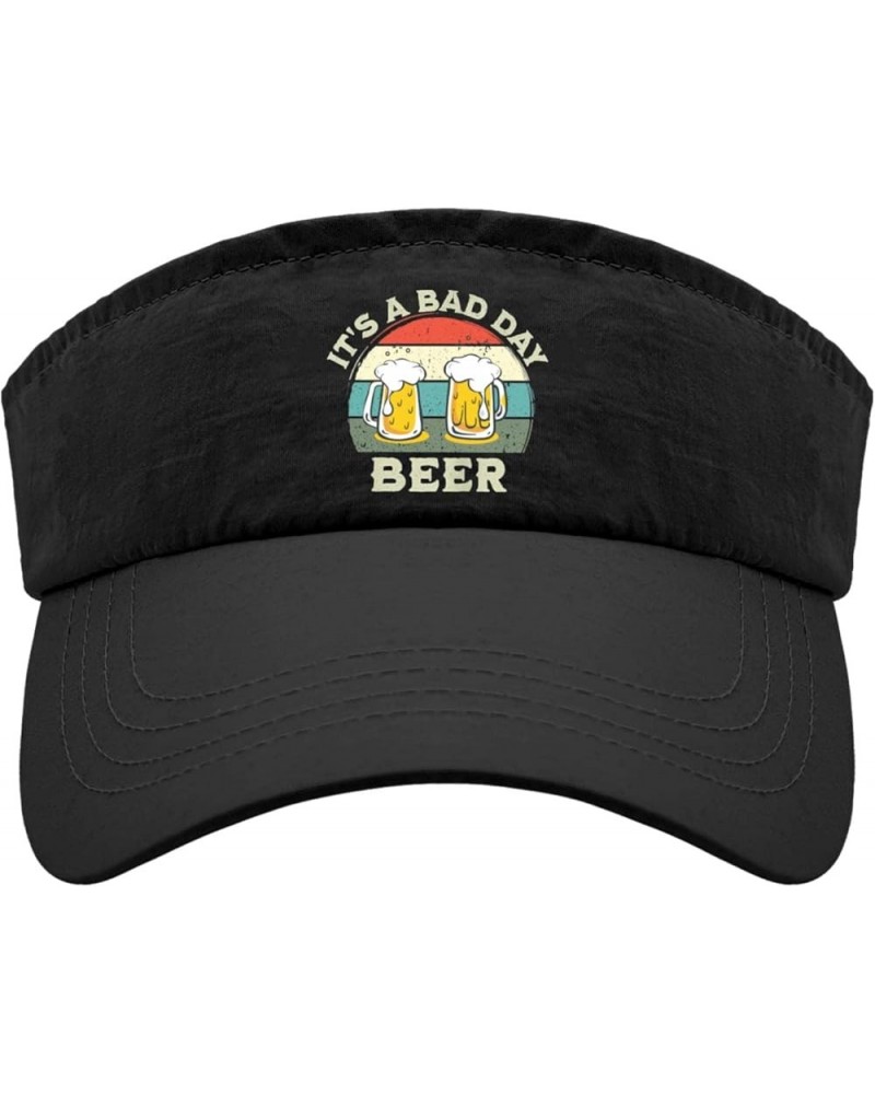 Visors for Women Its a Bad Day to Be A Beer Hat, Sun Visors for Women Sun Visors Uv Protection Sports Cap Allblack $13.82 Visors