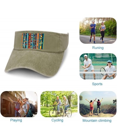 Striped Fabric Sun Visor Hat Sunscreen Visor Cap Sport Empty Top for Men Women Baseball Cap Sports Sun Visor Caps Beige-strip...