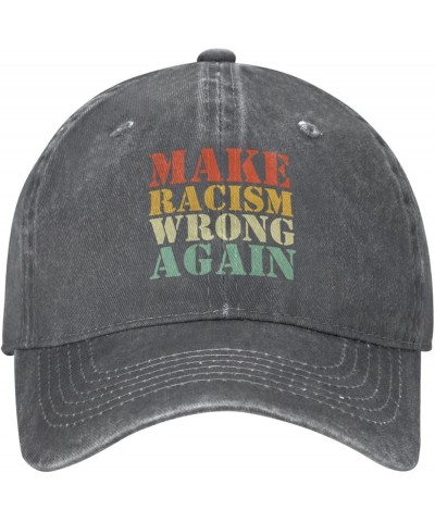 Make Racism Wrong Again Hat Black Lives America Matter Cap End Racism Hat Dad Cap Trucker Hat Baseball Cap Men Women Deep Hea...