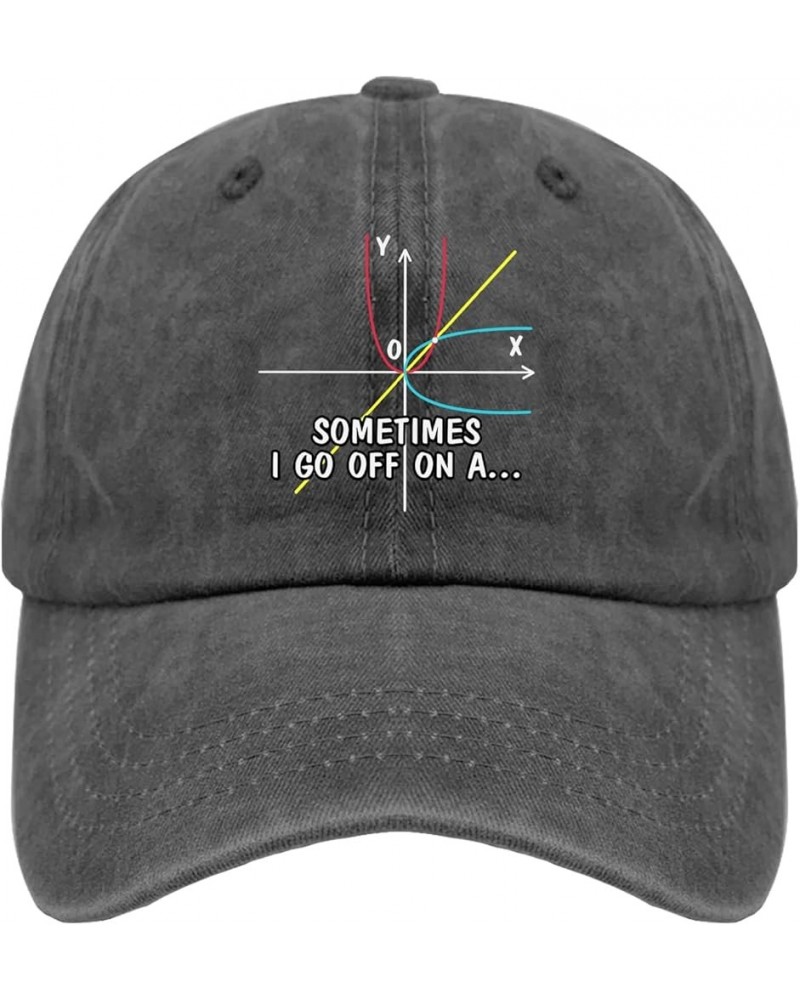 Math Lover Somethings I Go Off On A Parabola Hats America Hat Pigment Black Men's Hats Gifts for Mom Cool Hats Pigment Black ...