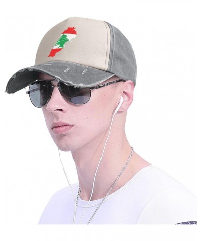 Lebanon Flag Map Upgrade Your Style with Funny Adjustable Cotton Baseball Caps for Men and Women Gray $16.44 Baseball Caps