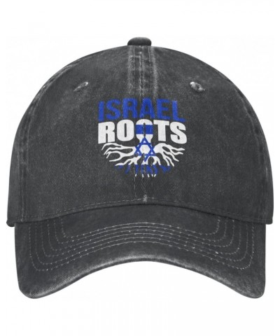 Israeli Roots Israel Flag Pride Gift Hat Adjustable Baseball Cap Dad Cap Unisex Hat Black $15.46 Baseball Caps