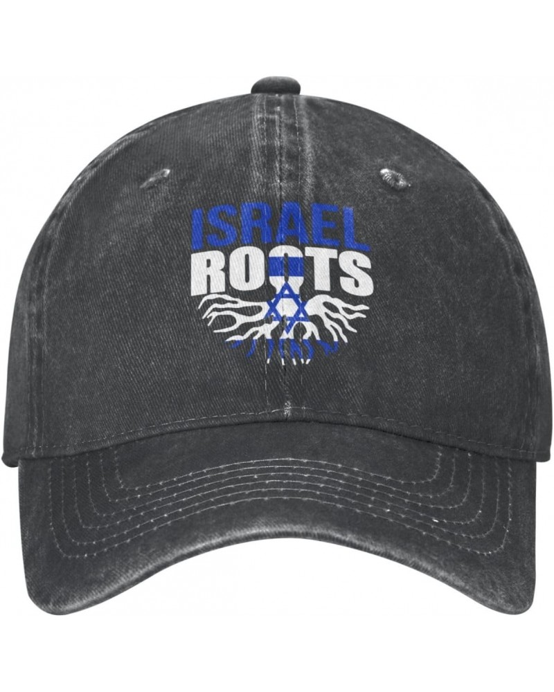 Israeli Roots Israel Flag Pride Gift Hat Adjustable Baseball Cap Dad Cap Unisex Hat Black $15.46 Baseball Caps