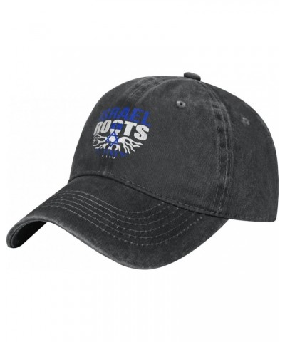 Israeli Roots Israel Flag Pride Gift Hat Adjustable Baseball Cap Dad Cap Unisex Hat Black $15.46 Baseball Caps