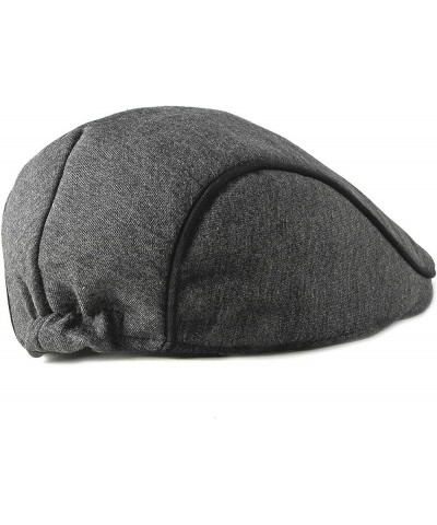 Men's and Women's Solid Beret Unisex Ivy Flat Driver Cabbie Newsboy Caps Spring Dark Grey One Size $14.45 Newsboy Caps