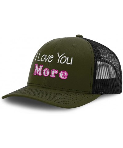 Trucker Hat Baseball Cap I Love You More Cotton Dad Hats for Men & Women Loden Black $13.05 Baseball Caps