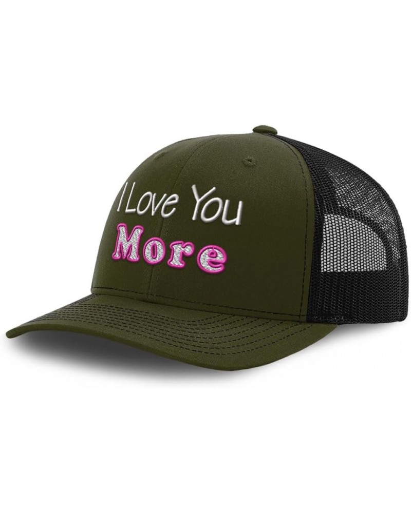 Trucker Hat Baseball Cap I Love You More Cotton Dad Hats for Men & Women Loden Black $13.05 Baseball Caps